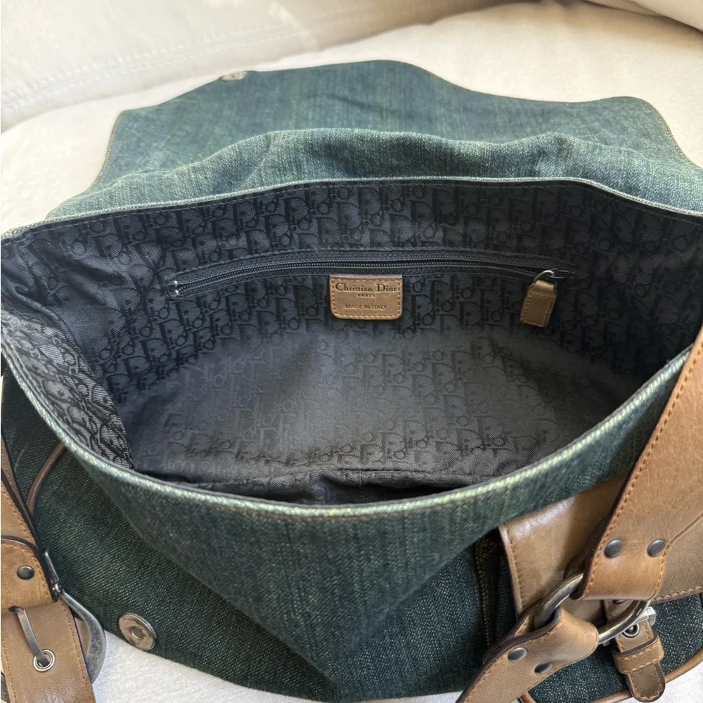 Dior Denim and Tan Shoulder Bag - Picture 10 of 16